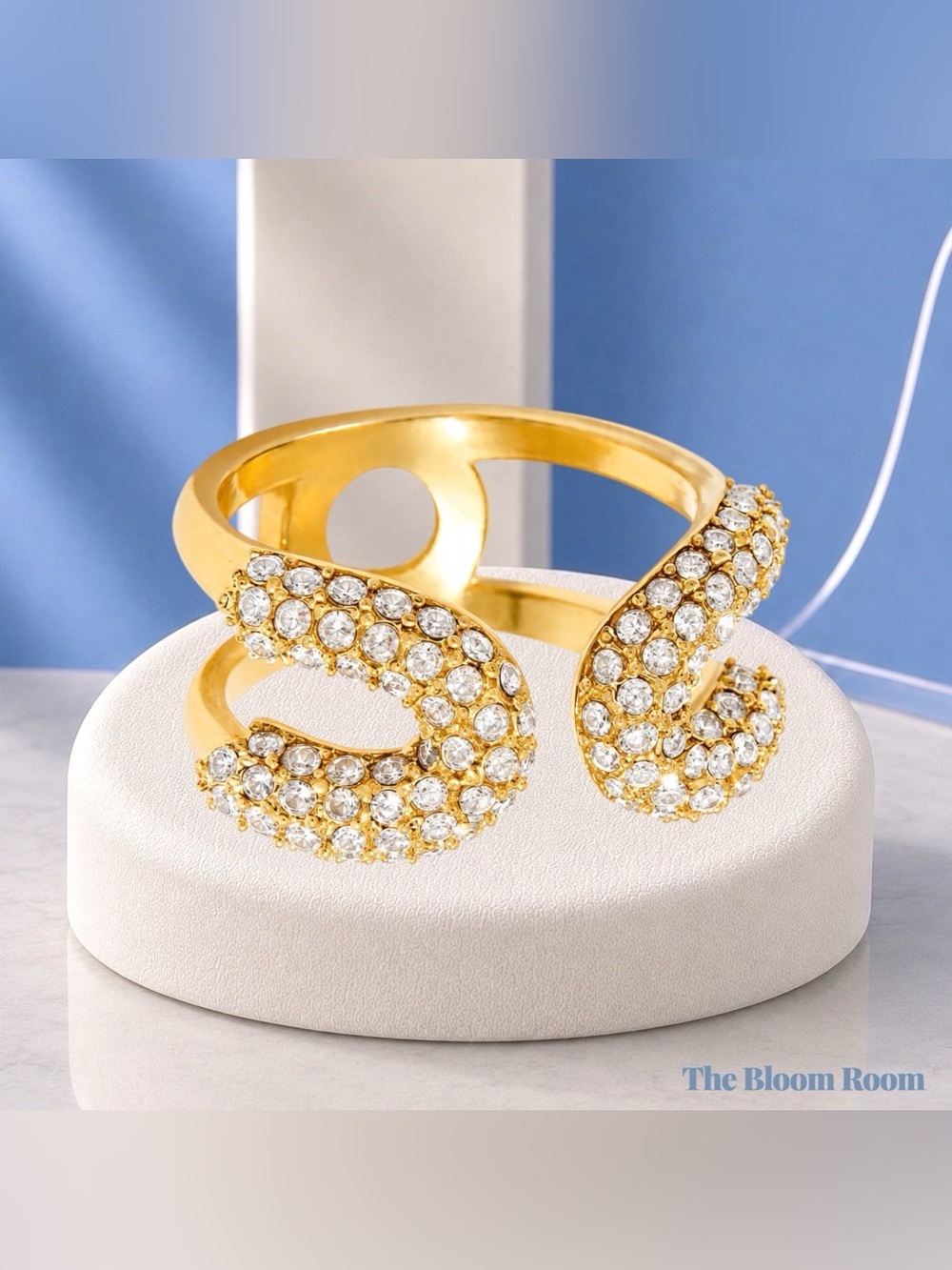Sugar Rush Ring | Gold Pavé Statement Ring | 18K Gold Plated